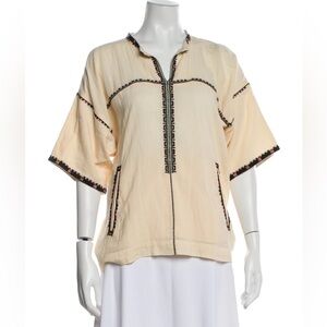 Isabel Marant Etoile Embroidered Cotton Blouse Size 42